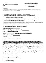 Đề kiểm tra học kì I môn Tiếng Anh Khối 8 - Năm học 2019-2020 (Có đáp án)